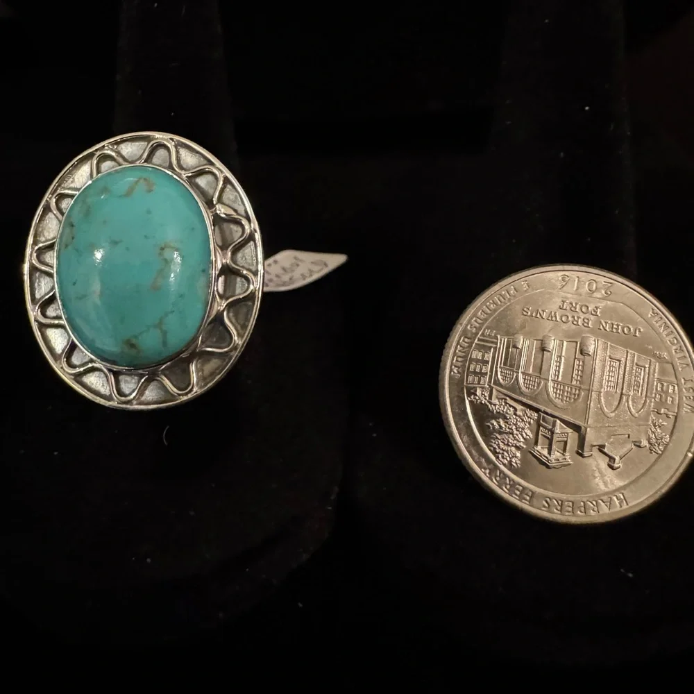 Turquoise Silver‎ Statement Ring